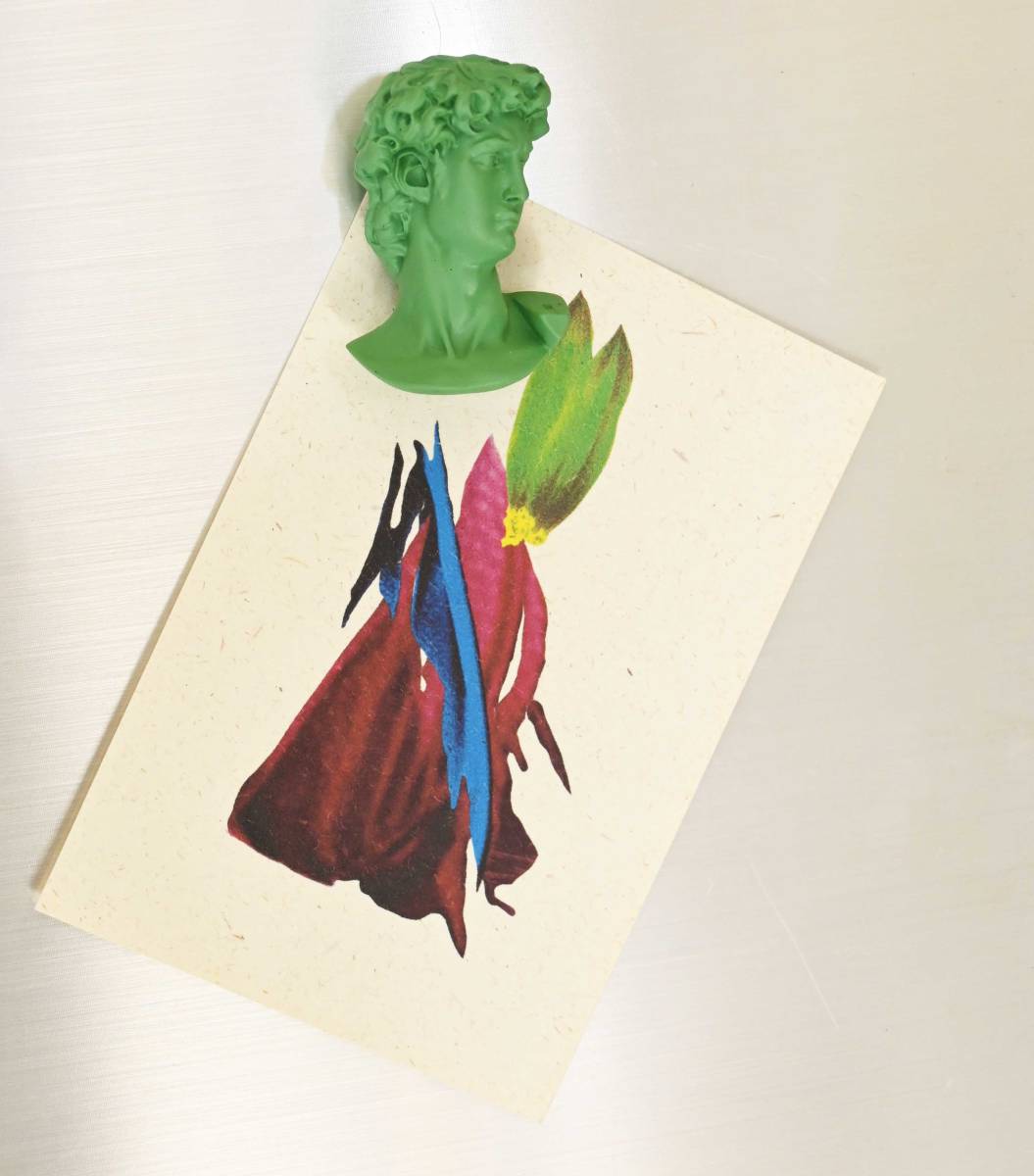 prompt decision / new goods [Statue of David /da bidet image ] resin made magnet / green / red te mia art gallery / America buying attaching / interior / gift (ar-2312-9)
