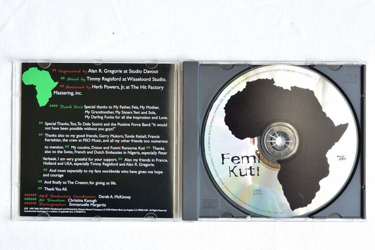 [Femi Kuti / Femi Kuti]1995 year US original record /CD/ records out of production / ultra rare /Tabu Records / Afro beet /Fela Kuti length man /Positive Force/ rare glue 