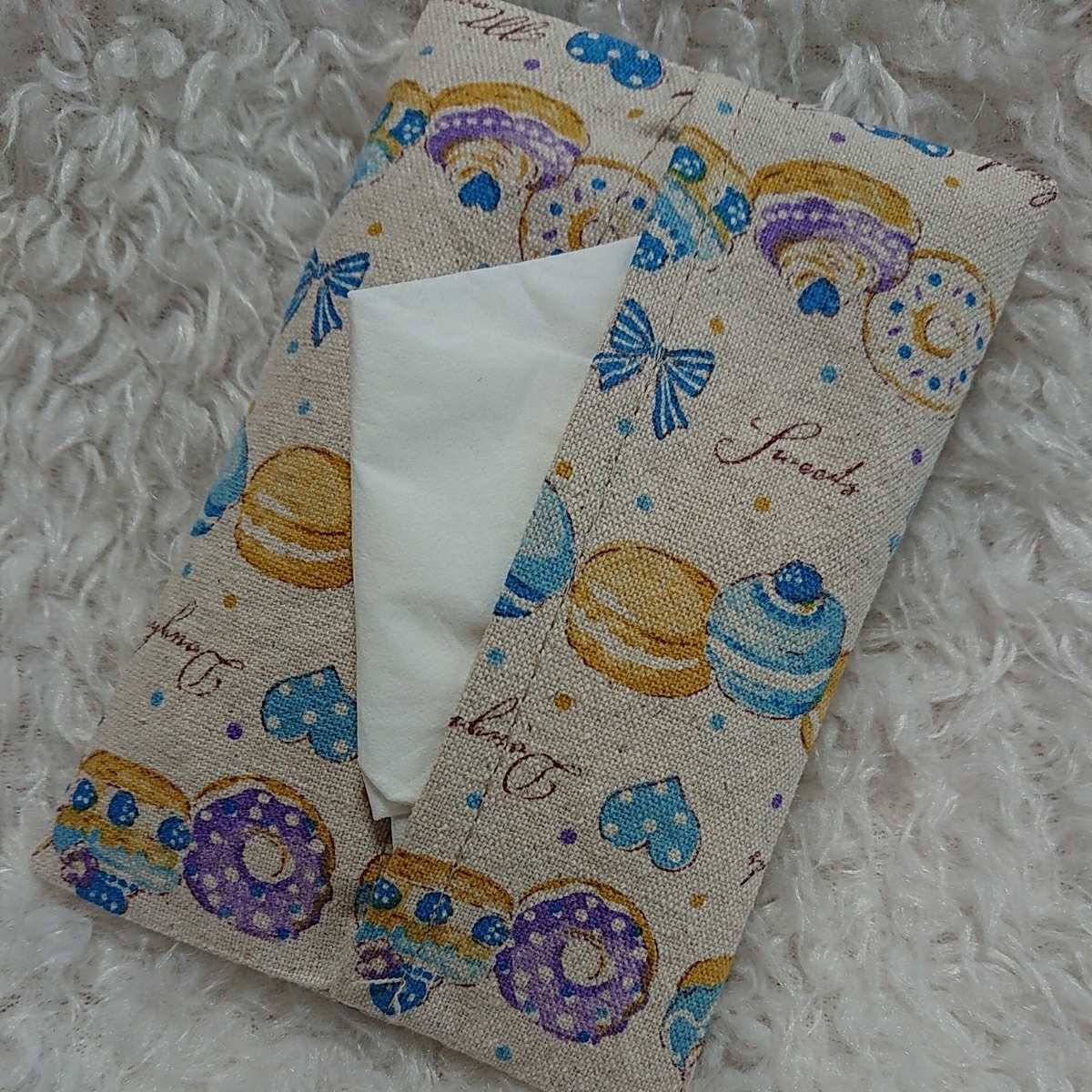 * hand made *No.223 pocket tissue case! large pocket tissue for elementary school student kindergarten elementary school sweets 