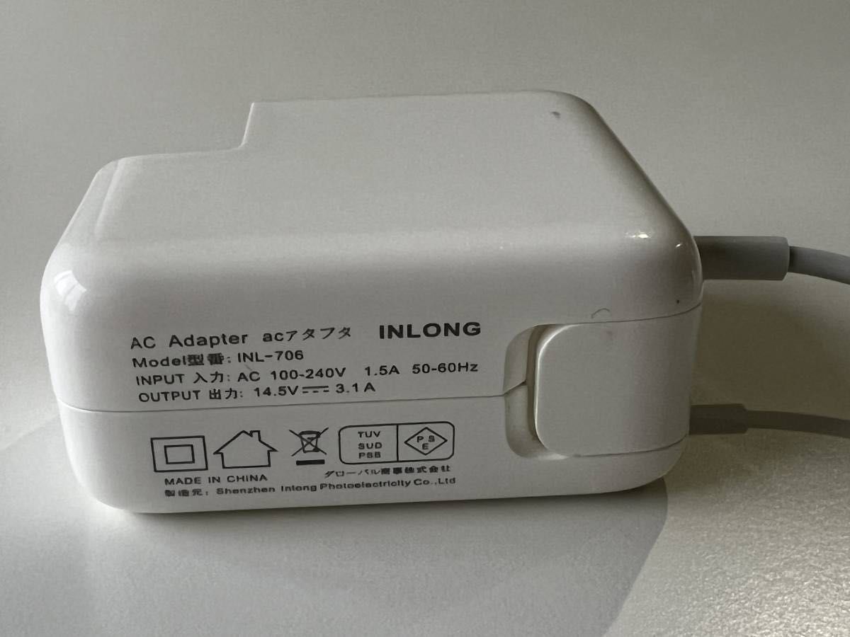 ACアダプタ Macbook Air 充電器 45W 中古 ジャンク INLONG社製 ACアダプタ Macbook Air 充電器 45W 中古 ジャンク INLONG社製