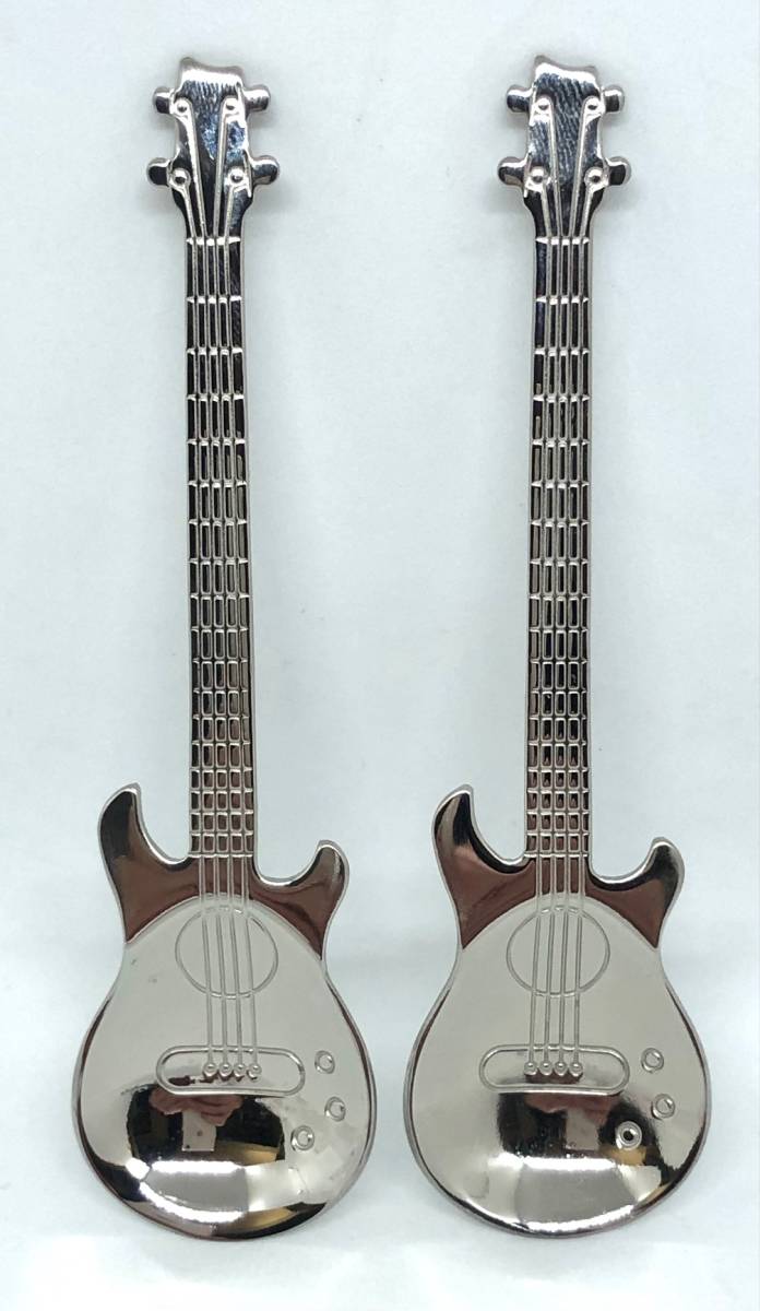 ギター型スプーンx2本セット_画像1