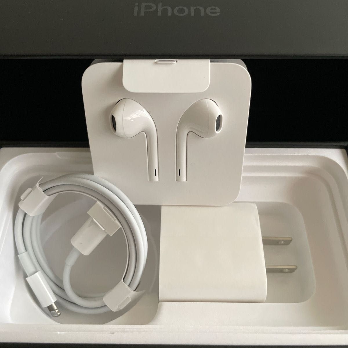 未使用！Apple iPhone11 pro付属品　純正品　イヤホン、lightningケーブル、電源アダプター　セット！  