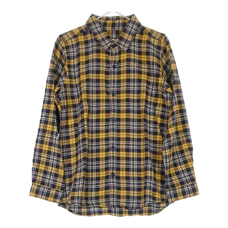 【11690】 BURBERRY バーバリー 長袖シャツ サイズ8Y イエロー サイズ身長128cm相当 ブロックチェック 襟付き 上質 滑らか キッズ