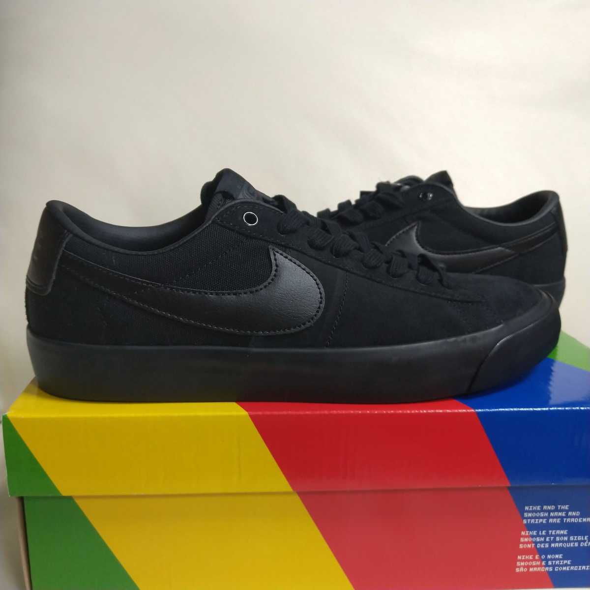 ■新品　国内正規品　NIKE SB ZOOM BLAZER LOW PRO GT 27.5cm　ブレーザー　ブレイザー　オールブラック トリプルブラック 黒 スケシュー_画像2