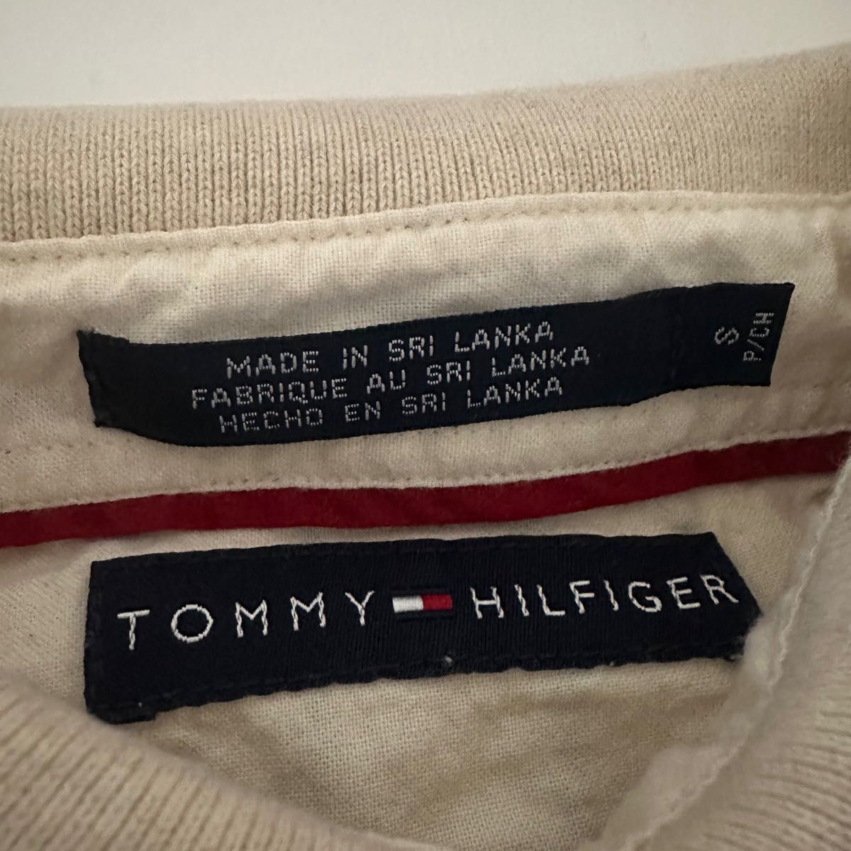 TOMMY HILFIGER トミーヒルフィガー メンズ半袖鹿子織ポロシャツ USED S（US）大きめ