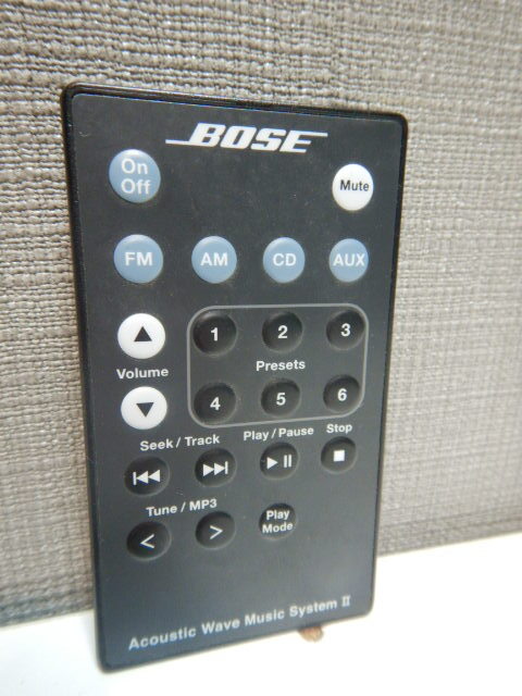 A131　美品　BOSE ボーズ　AWMS2　ACOUSTIC WAVE MUSIC SYSTEMⅡ　ガラス？プレート付　アコースティック　ラジオ/AM/FM/CD_画像7