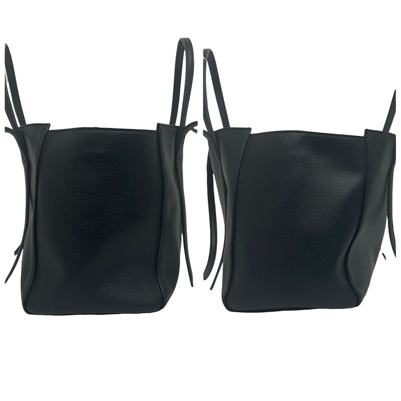  Samantha Thavasa handbag small cho chair handbag tote bag black leather [ beautiful goods ]N2401R35