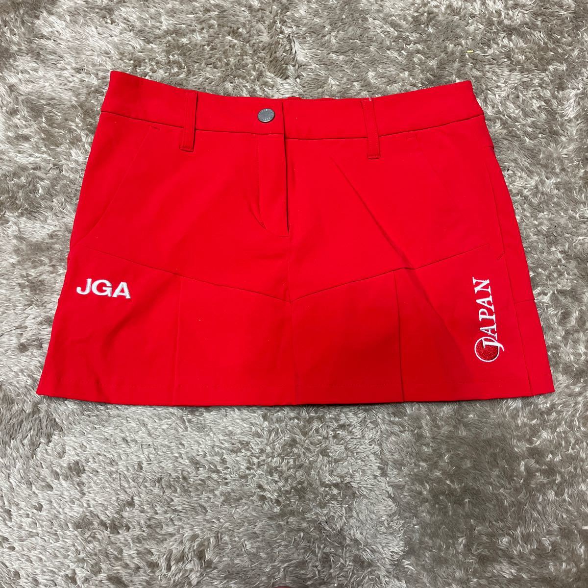 超お値打ち出品 小さめサイズ DESCENT GOLF Lady's JGAレプリカ ストレッチミニスカート Sサイズ　レッド used超美品になります。_画像1