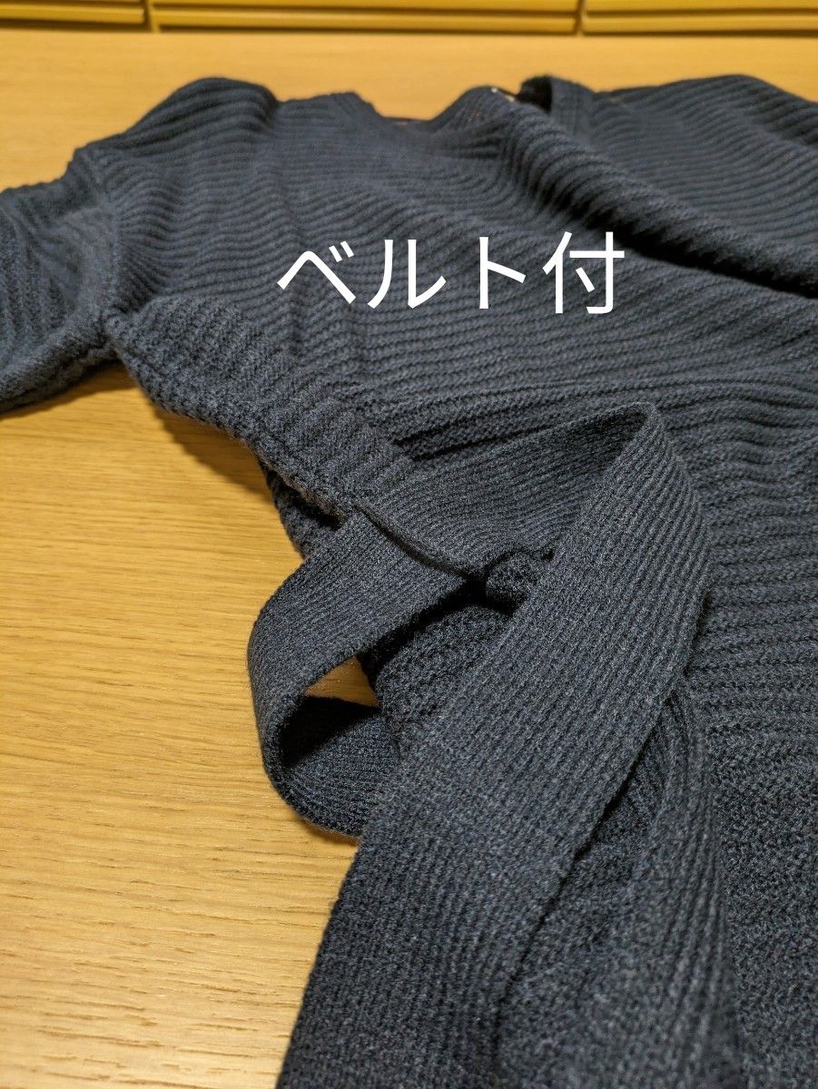 GUレディース　 長袖 ニット セーター　ベルト付ニット　XL