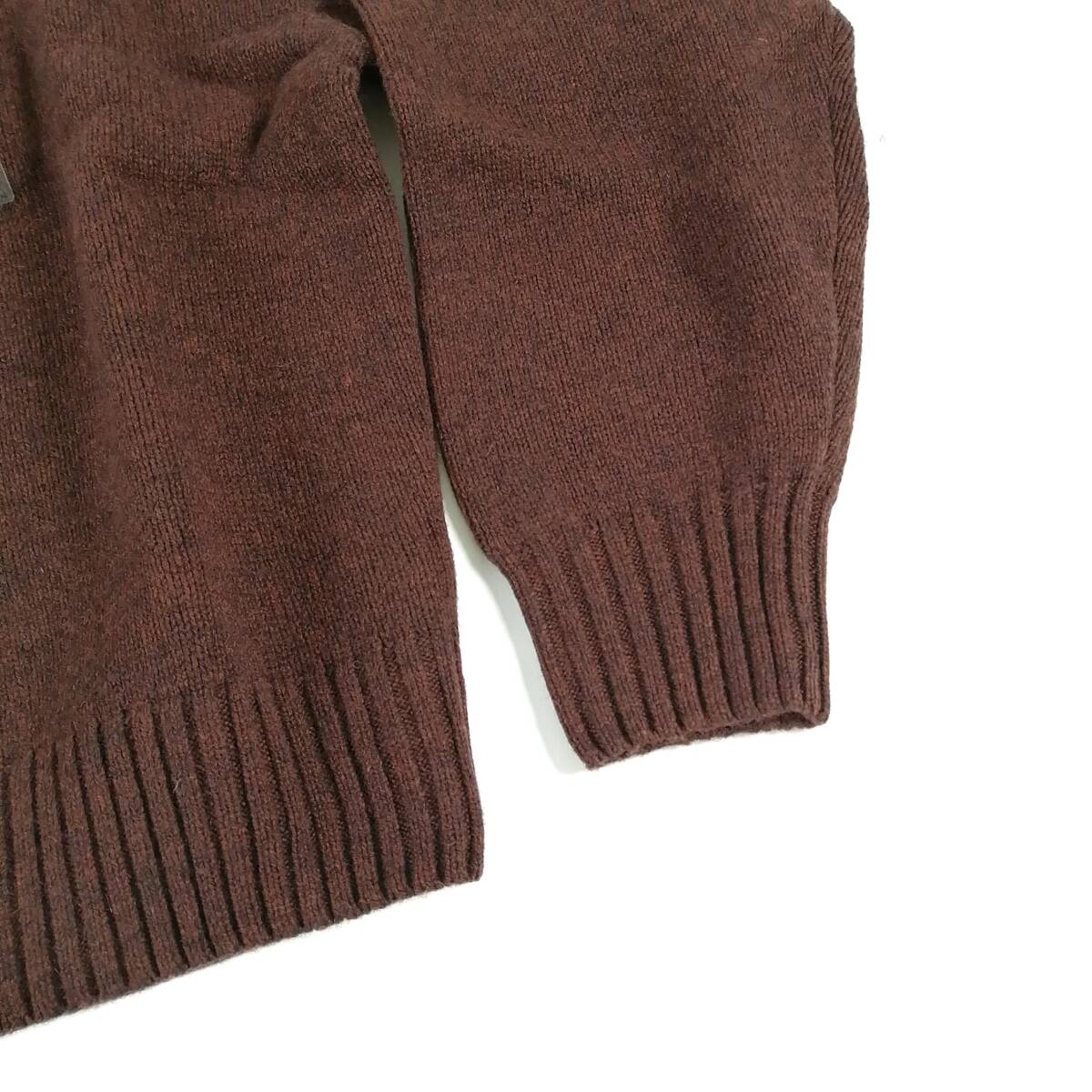 【新品】ユニクロ WOMEN'S M / プレミアムラム knit ローゲージセーター UNIQLO ニット 長袖 ブラウン BROWN (#DG6GQ)_画像5