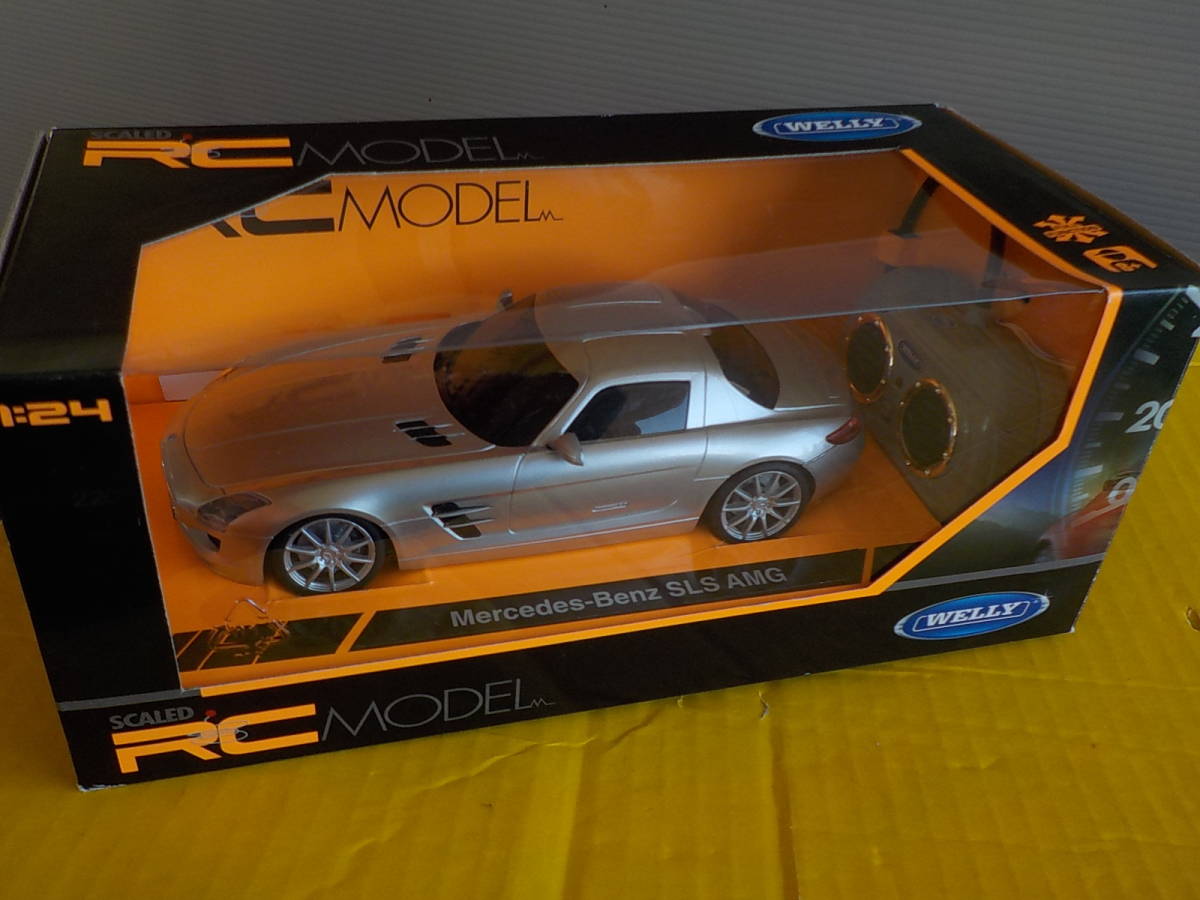 乗用車 WELLY Mercedes - Benz SLS AMG RC Car 1:24 WELLY