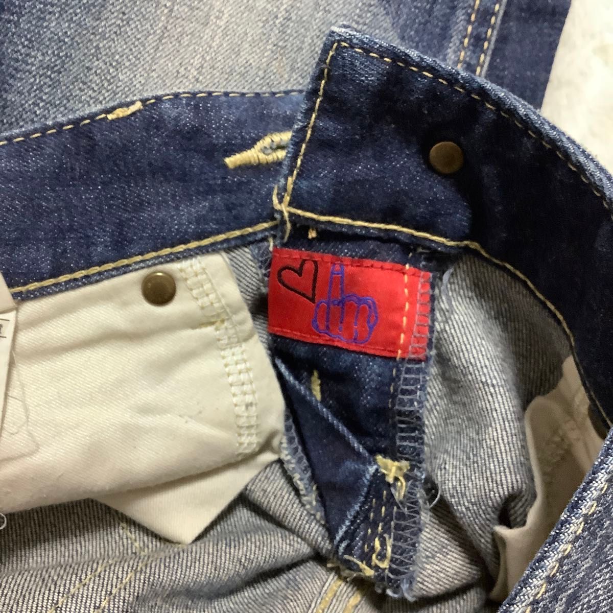 【美品】 Sly Jeans 23 ジーンズ ローライズ スキニーデニム デニムパンツ イエローステッチ　23サイズ