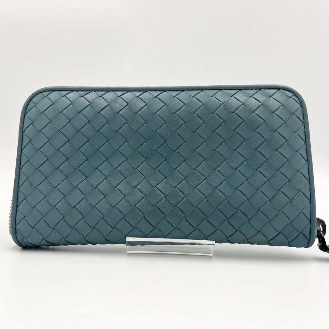 １円 極美品 希少色 BOTTEGA VENETA イントレチャート 長財布 ボッテガ