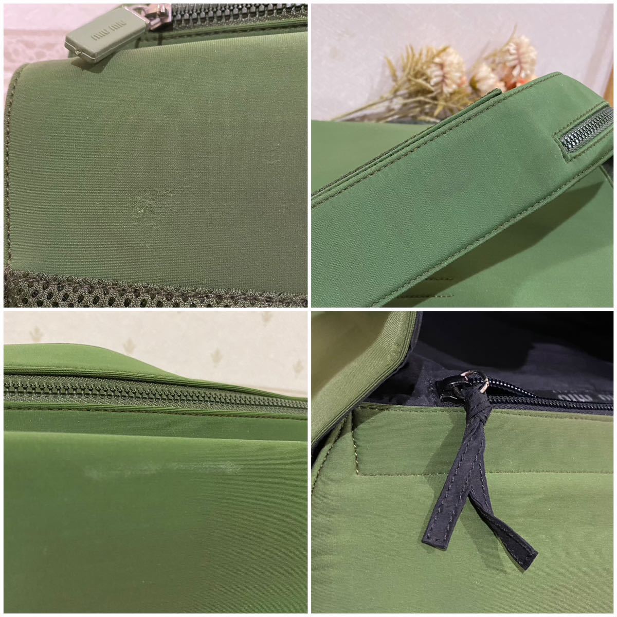  редкий модель miumiu ARCHIVE 1999SS 90\'S cross body bag нейлон × сетка one сумка на плечо наклонный .. Vintage сумка редкость 