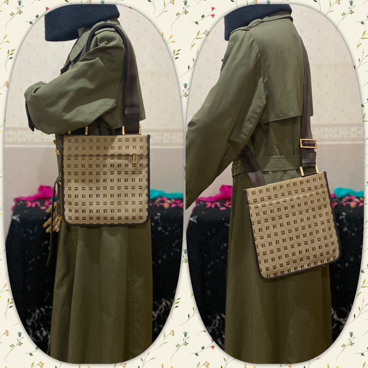 超美品 VINTAGE OLD BALLY 総ロゴ ショルダーバッグ サコッシュ 超美品 VINTAGE OLD BALLY 総ロゴ ショルダーバッグ サコッシュ