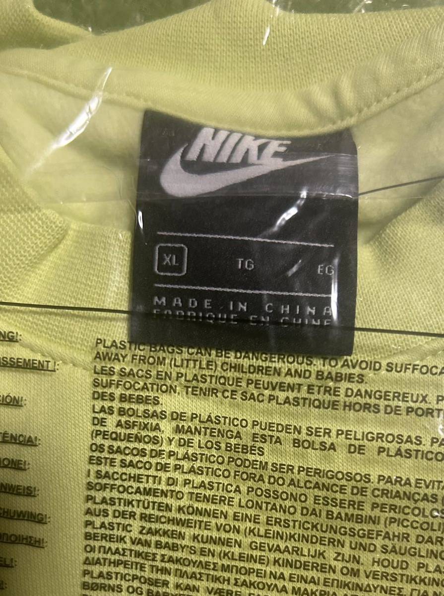 新品 タグ付き メンズ XLサイズ NIKE ナイキ スウェット トレーナー クラブ フレンチテリー クルー BV2663-352 イエロー yellowの画像2