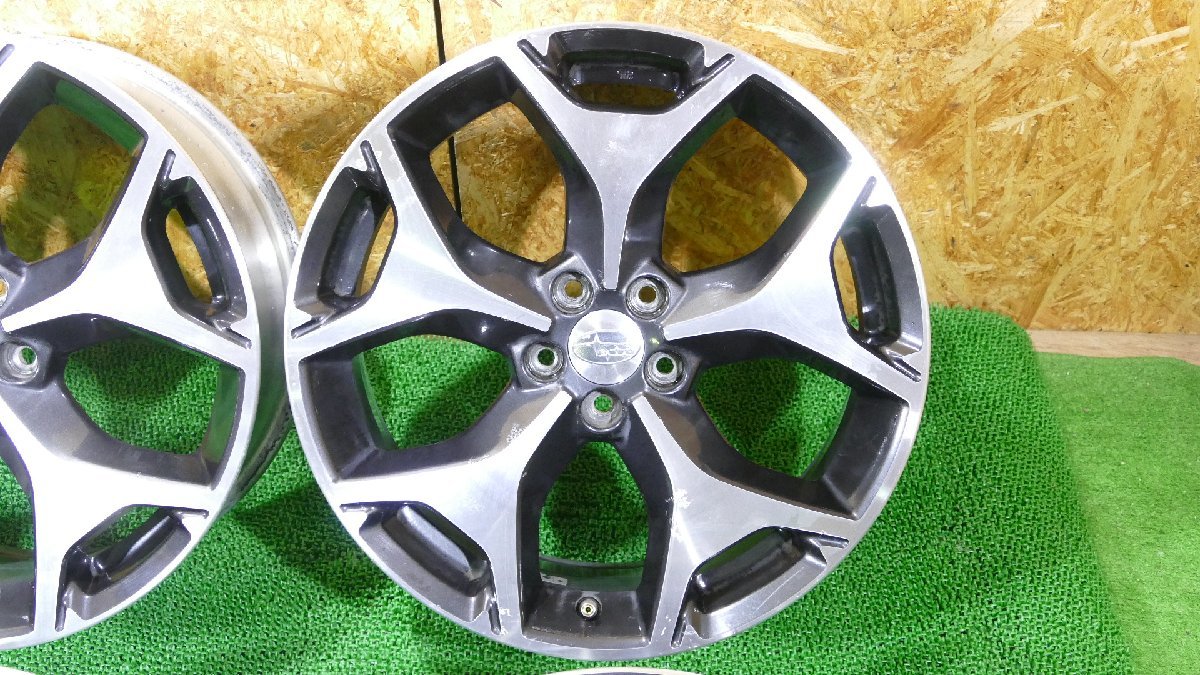 R6551IS スバル SJ系 フォレスター 純正 18インチ アルミ ホイール 18×7J+48 100/5H ハブ56 4本_画像3