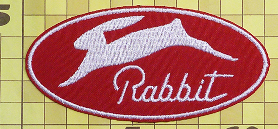 赤 ラビット スクーター 富士重工 レトロな 刺繍 ワッペン（スバル レトロ オートバイ_画像1