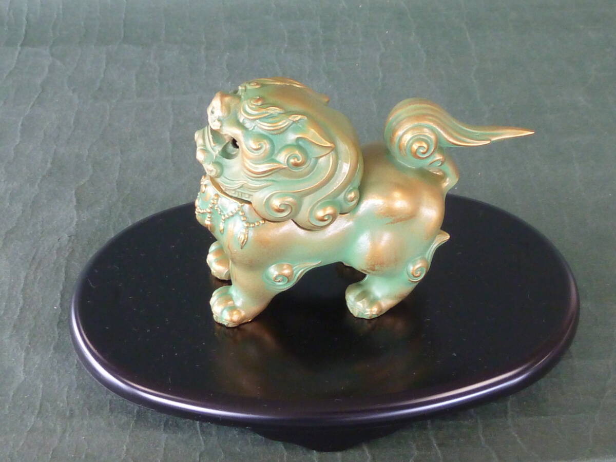 獅子香炉（大）　獅子の置物　横１２ｃｍ奥行５ｃｍ高さ８．５ｃｍ　合金製　Ｐ台付　新品_画像7