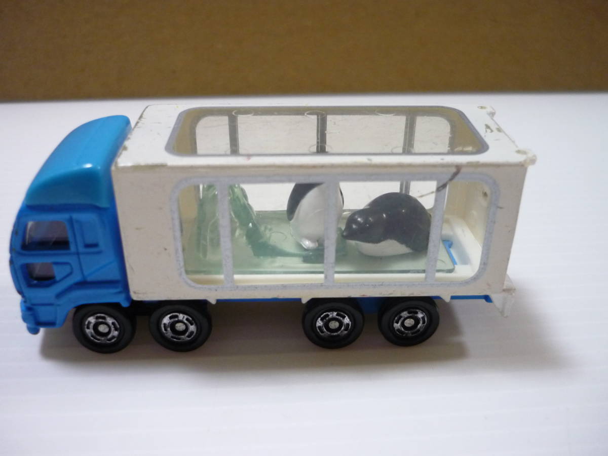 [管01]【送料無料】ミニカー 動物運搬車 ペンギン(ブルー×ホワイト) 2003「トミカ No.65」タカラトミー ミニチュア_画像2