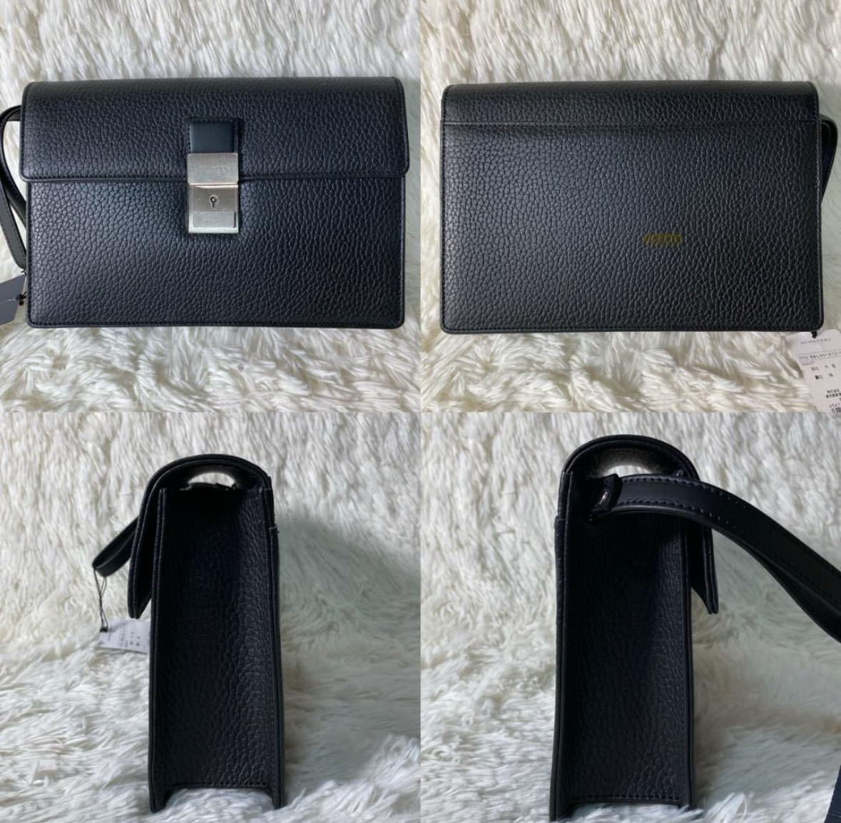 アパレル】 未使用品 BURBERRY バーバリー セカンドバッグ シボ アパレル】 未使用品 BURBERRY バーバリー セカンドバッグ シボ