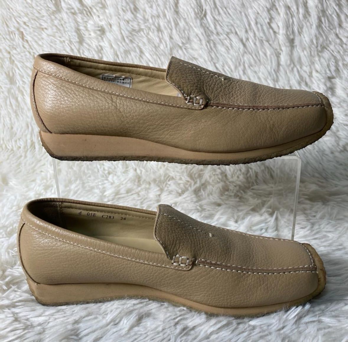 [ одежда ]* прекрасный товар * REGAL Reagal кожа туфли без застежки обувь для вождения блинчики подошва 24 женский модный обувь обувь 