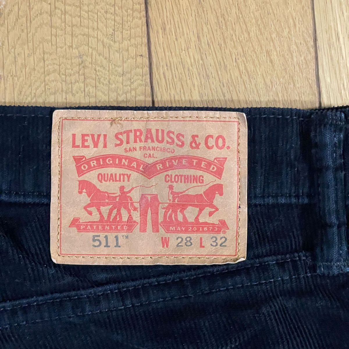 Levi's 511 コーデュロイスキニーパンツ 黒 W28 L32 タグ無し