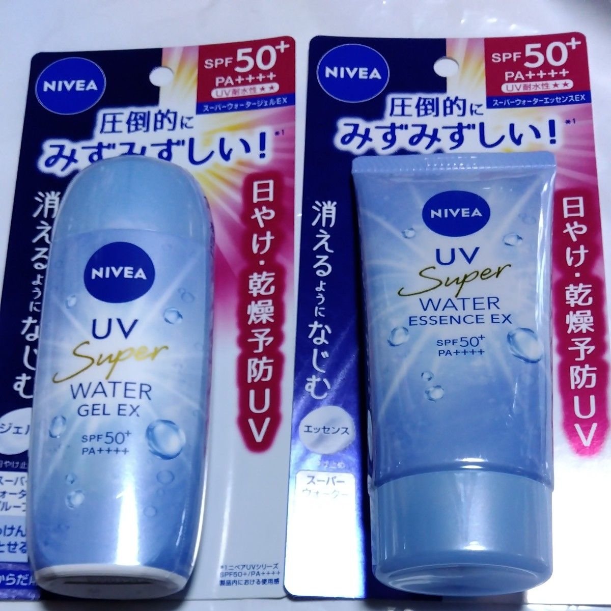 花王 ニベア UVウォーターエッセンスEX 80g &ニベアUV スーパー 花王 ニベア UVウォーターエッセンスEX 80g &ニベアUV スーパー