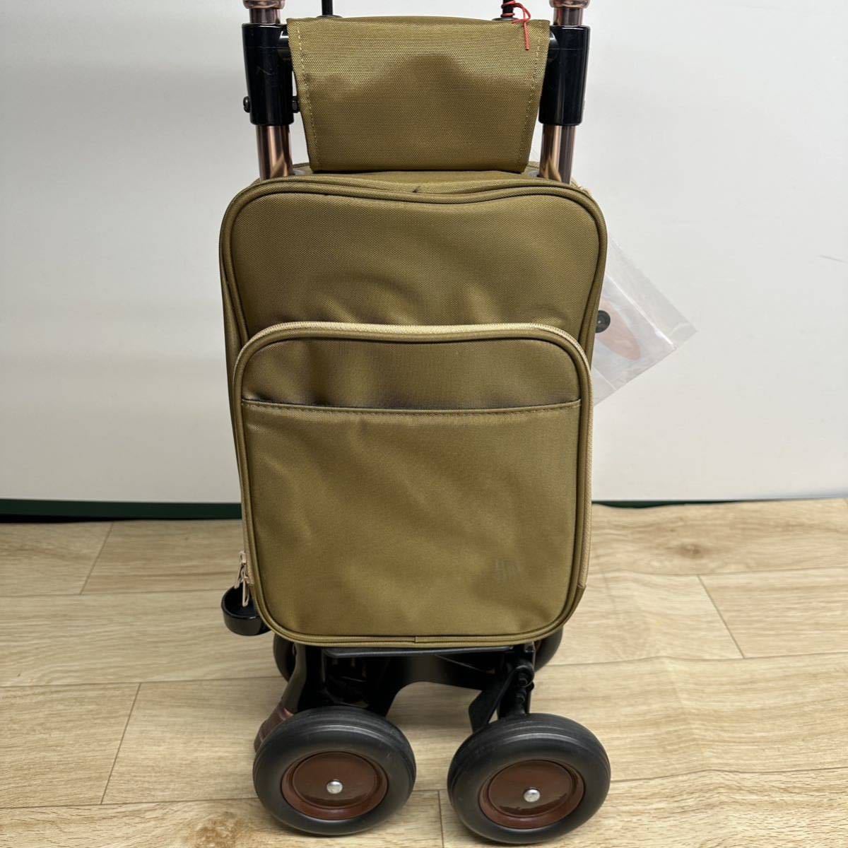Withone with one ( Zojirushi baby ) Carry stick light 168 tea color walking assistance cane [ tube 2606Y]