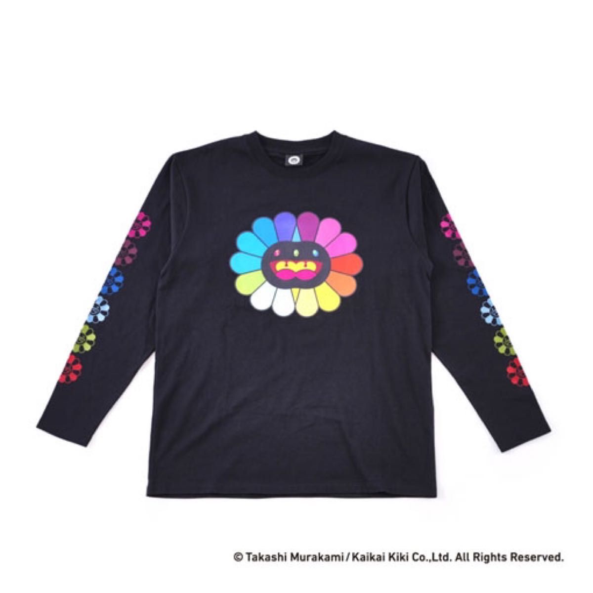 村上隆 もののけ京都 長袖Tシャツ もののけフラワー ブラックM 村上隆 もののけ京都 長袖Tシャツ もののけフラワー ブラックM