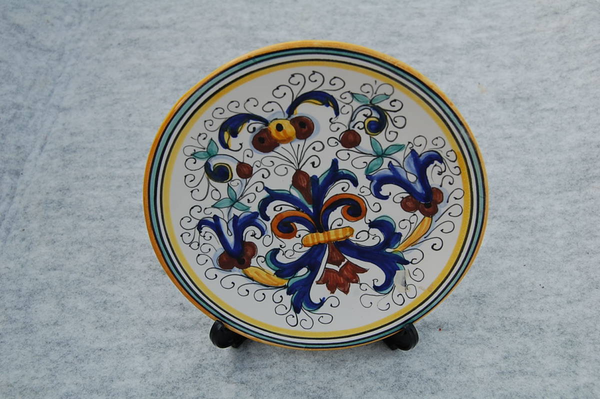 ●シリアル№入り／西洋陶磁器の飾り皿「LA CONCA AZZURA」_画像5