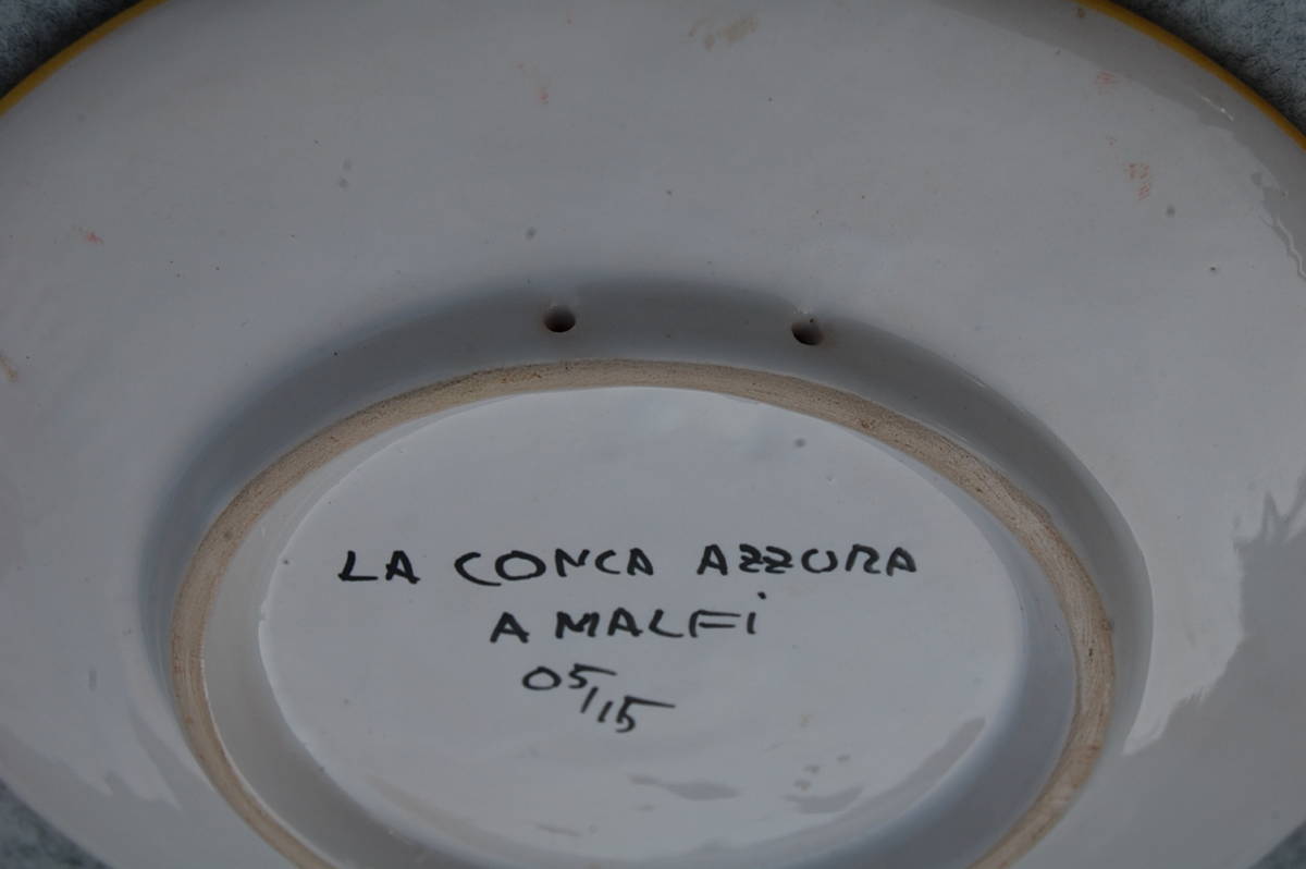 ●シリアル№入り／西洋陶磁器の飾り皿「LA CONCA AZZURA」_画像8