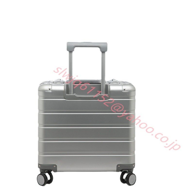  aluminium чемодан бизнес Carry кейс 18 дюймовые легкосплавные колесные диски сплав корпус багажник дорожная сумка маленький размер машина внутри приносить TSA блокировка 
