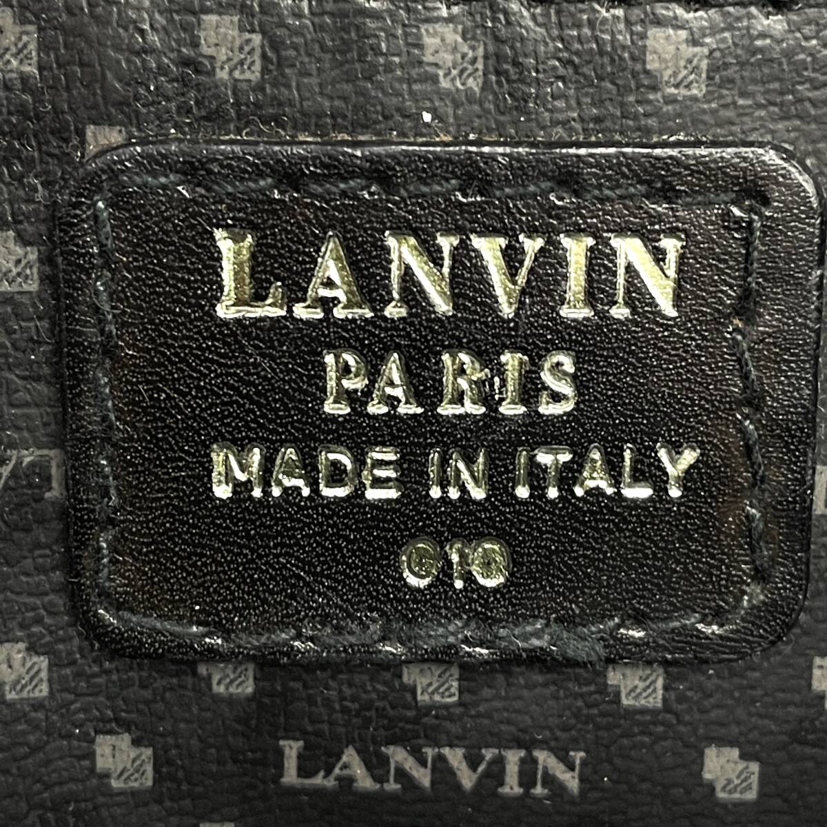 １円〜 ◇超激レア 格安スタート◇ LANVIN ハンドバッグ トートバッグ フォーマルバッグ フラップ ブラック 黒 腕かけ メンズ レディースの画像9