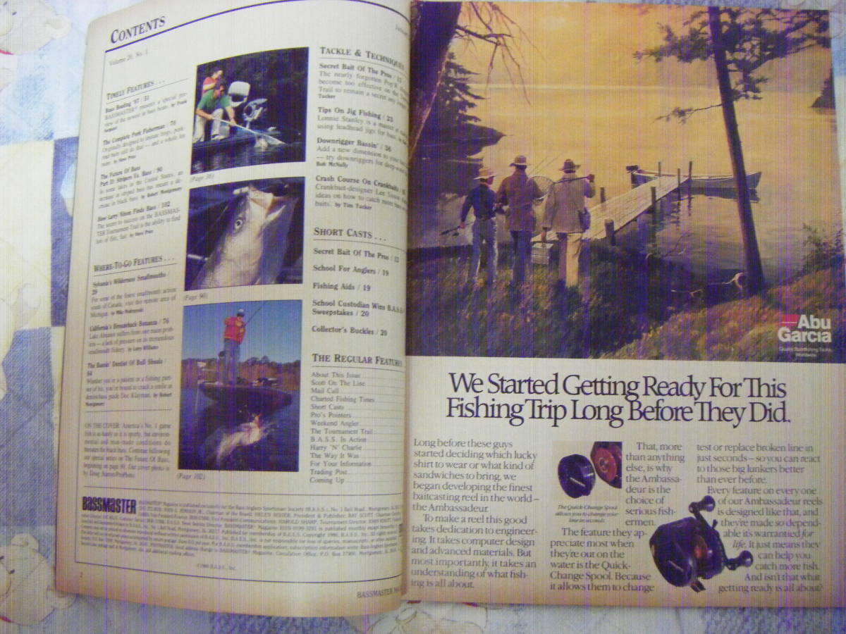 洋書。『Bass Master Magazine 1987年1月』。バスマスターマガジン・月刊誌。オールド。の画像4