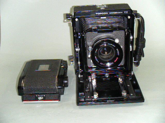 トプコン・ホースマンVH(美品)&スーパートプコール105mmF4.5(美品)&67フィルムホルダー(美品)