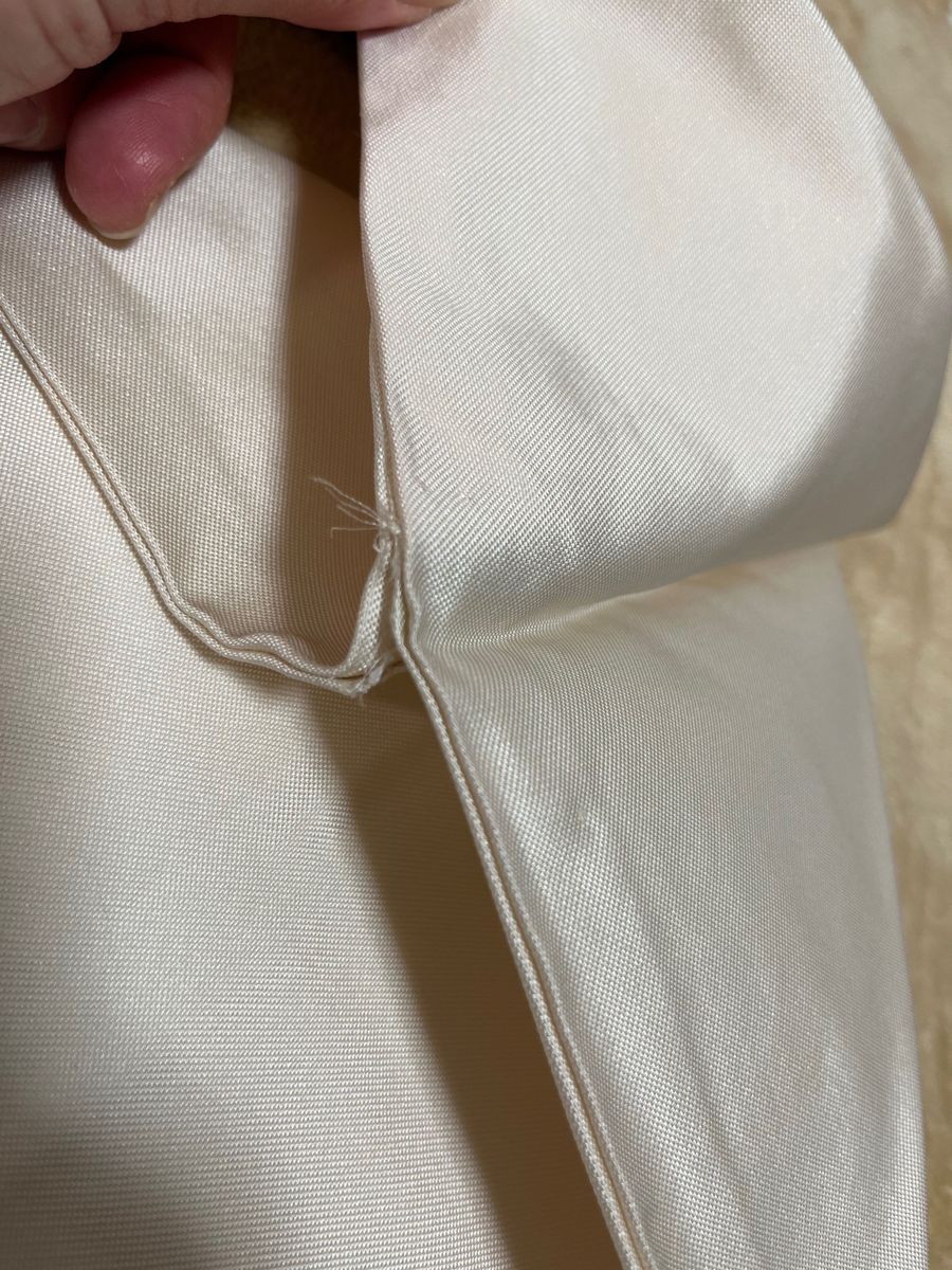最終価格　正絹 九寸名古屋帯　あやめ　かきつばた　アンティーク風　レトロ　白　ネイビー　袷　単衣