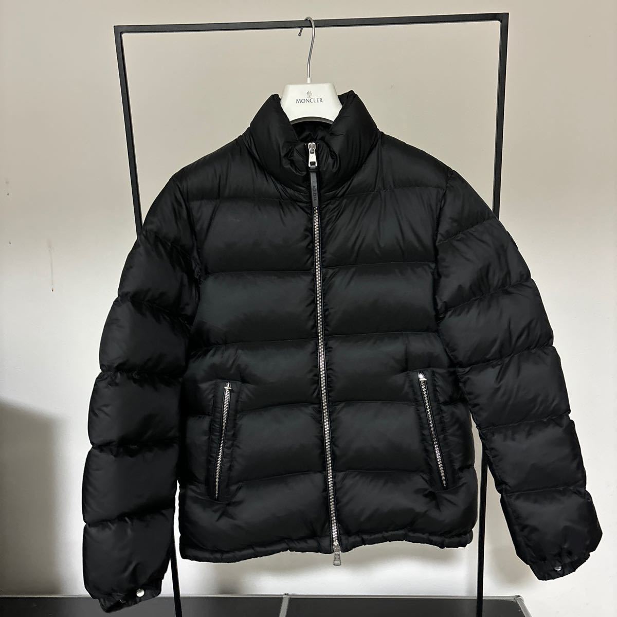 MONCLER★モンクレール★ZIN★レザーワッペン★ブラック★超美品★0_画像1