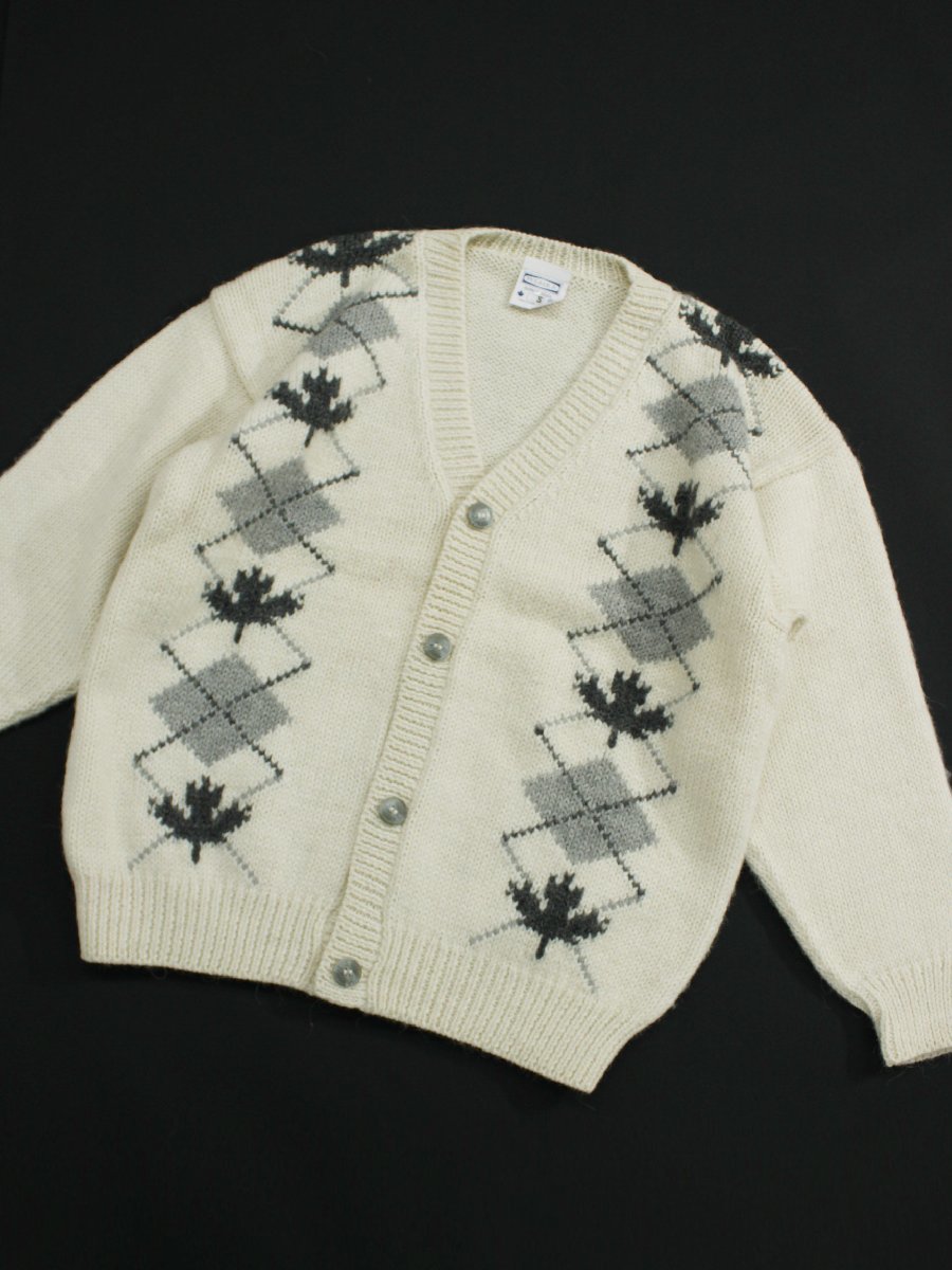  parallel imported goods unused goods PULSAR/ Pulsar alpaca wool knitted cardigan white S mg676