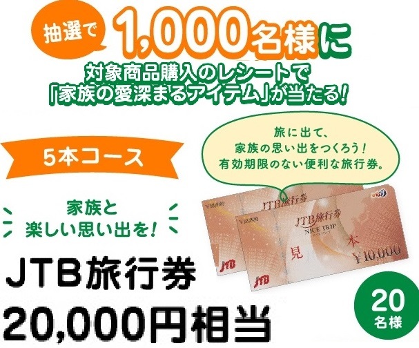 懸賞 応募券　( JTB旅行券 20,000円、、他_画像1