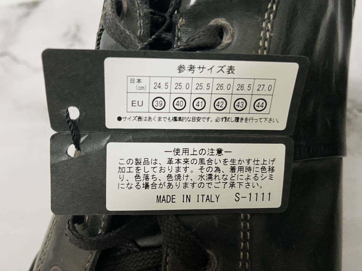 HILTON Hill ton new goods tag attaching 27.0cm regular price approximately 24000 jpy leather sneakers Italy made 