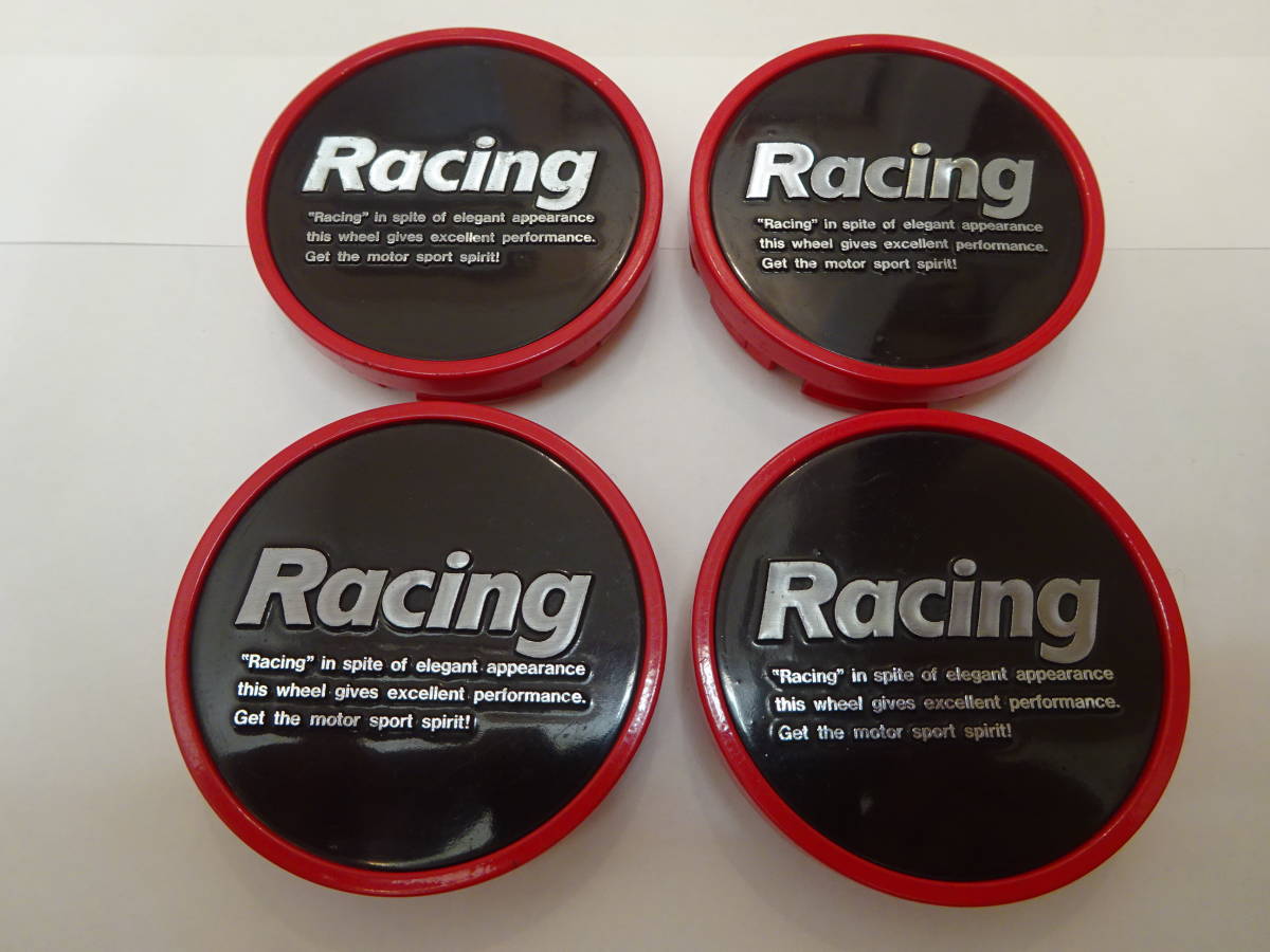 ENKEI RACING RP01 ホイール センターキャップ 4個 黒 赤 59mm HC-97-1 エンケイ レーシング ブラック レッドの画像1