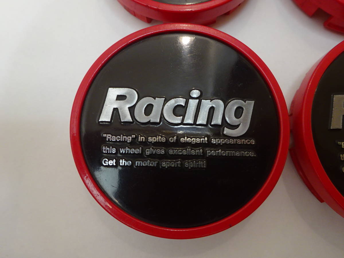 ENKEI RACING RP01 ホイール センターキャップ 4個 黒 赤 59mm HC-97-1 エンケイ レーシング ブラック レッドの画像3