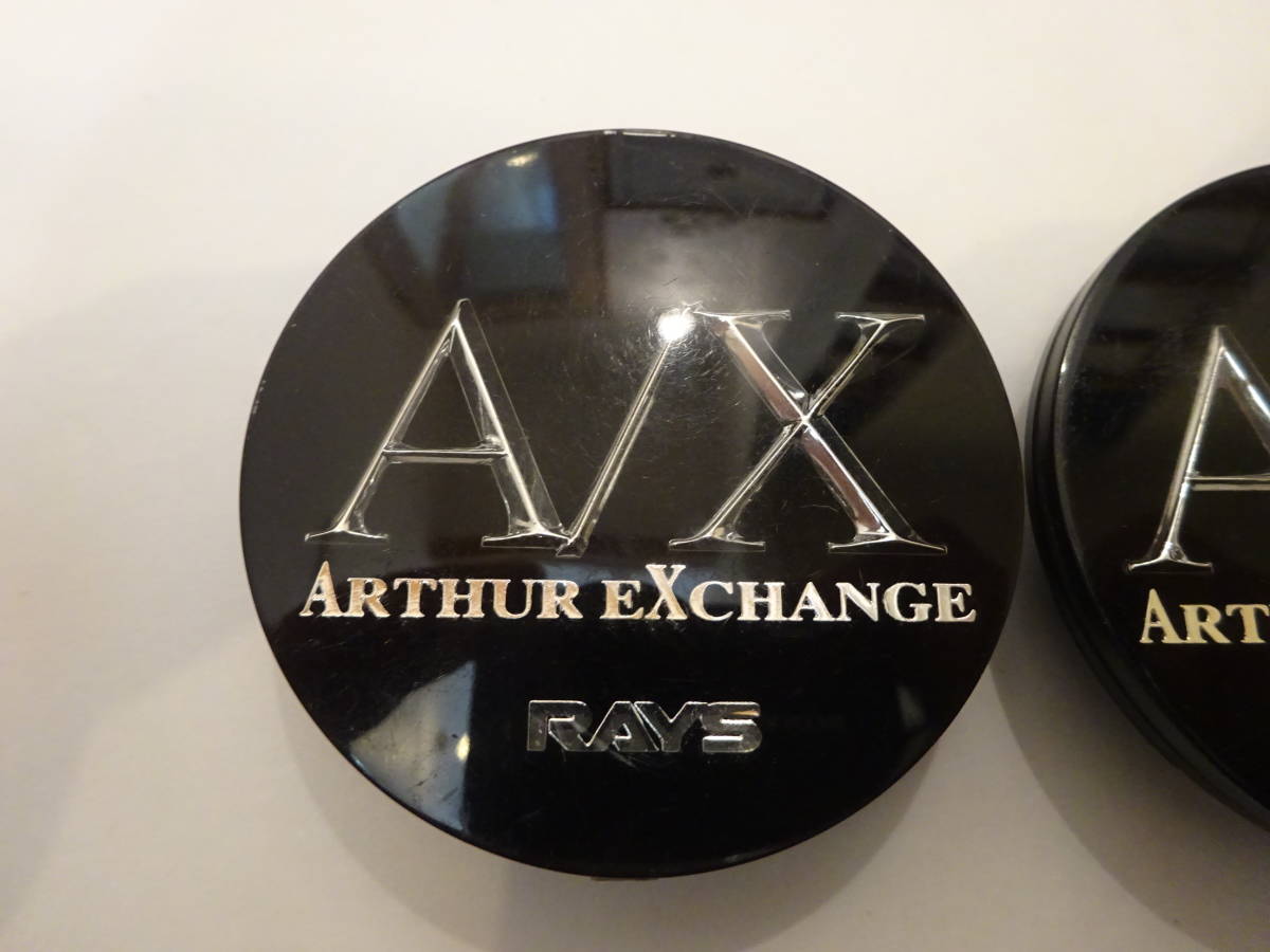 RAYS ARTHUR EXCHANGE ホイール センターキャップ 2個 黒 58.5mm レイズ アーサーエクスチェンジ A/X ブラック_画像3