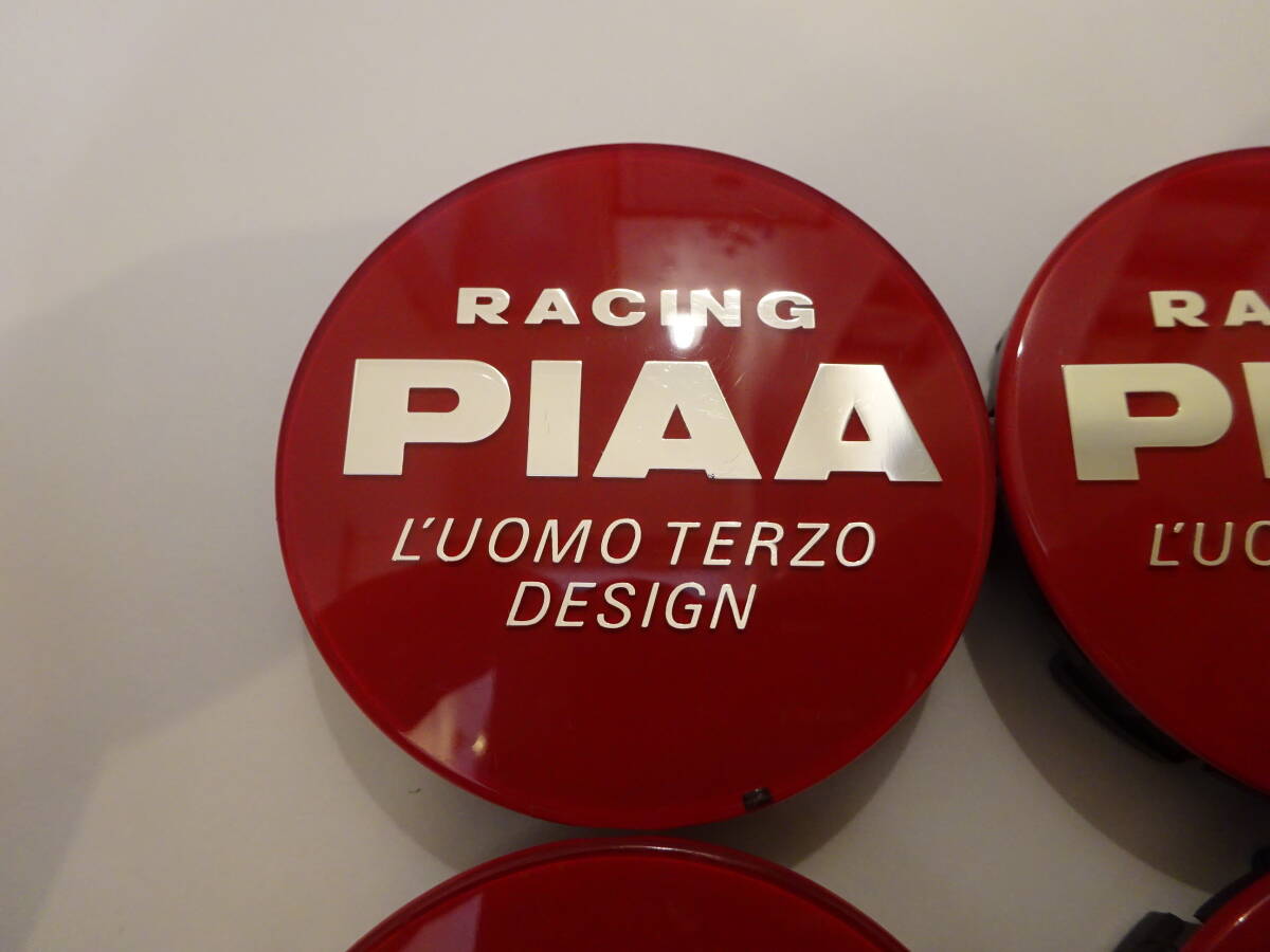 RACING PIAA ホイール センターキャップ 4個 赤 55mm PIAA Φ55 レーシング ピア レッド L'UOMO TERZO DESIGN_画像4