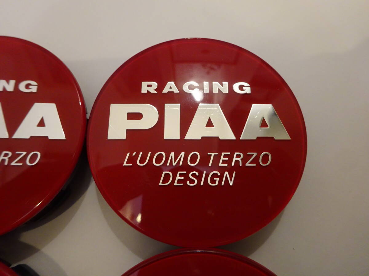 RACING PIAA ホイール センターキャップ 4個 赤 55mm PIAA Φ55 レーシング ピア レッド L'UOMO TERZO DESIGN_画像5