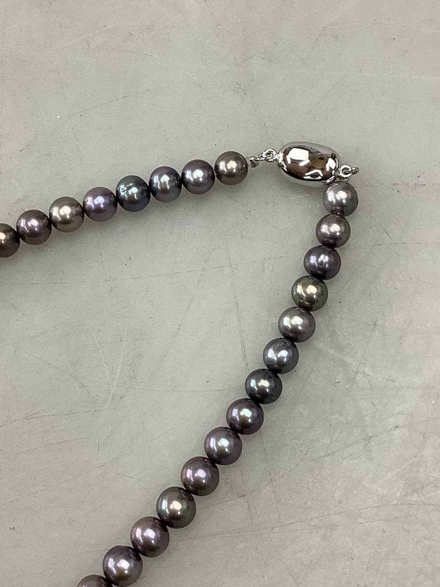 Y1946 アコヤ真珠 パール ネックレス 直径約6mm 真珠 SILVER レディース ジュエリーの画像2