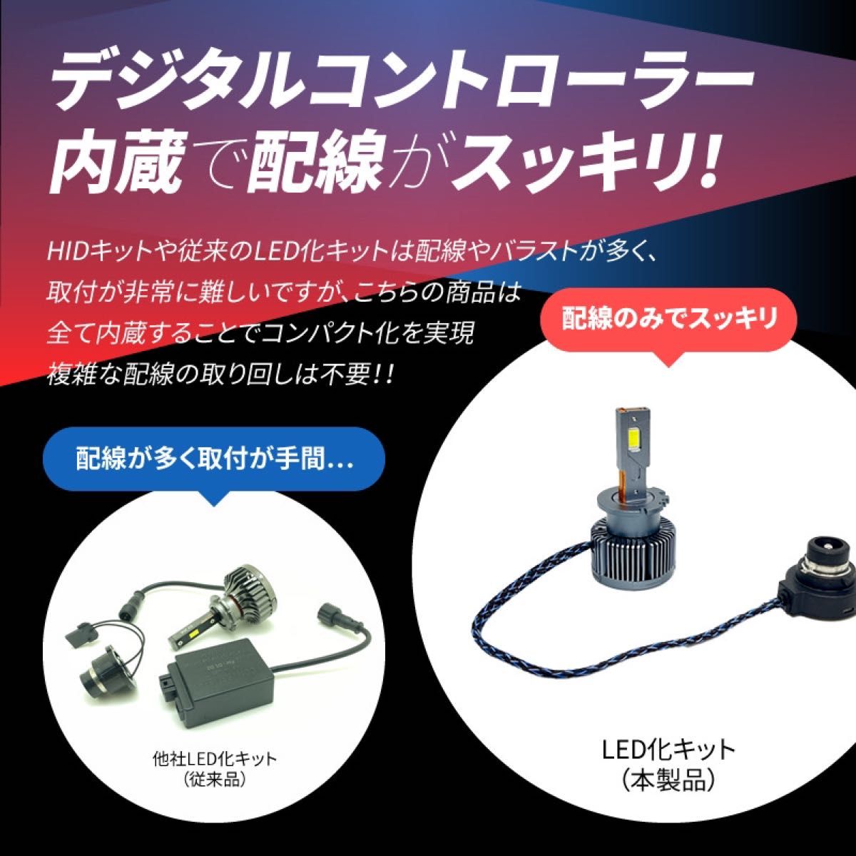 HIDより明るい○ オデッセイ / RB1 / RB2 D2S 光量アップ 純正 HID パワーアップ LEDヘッドライト