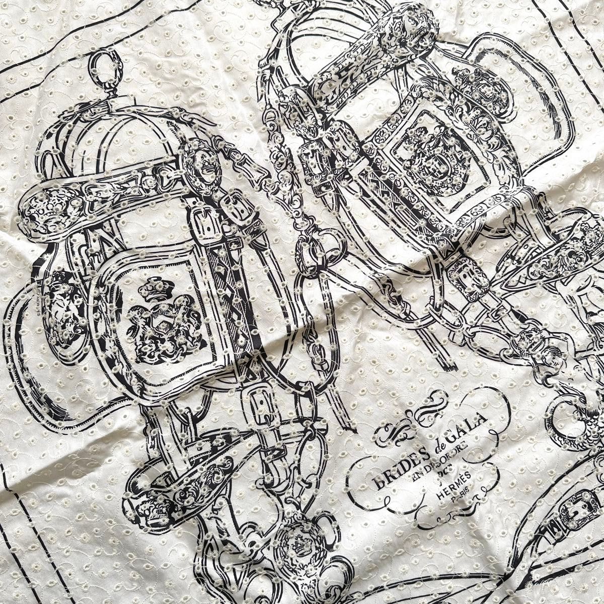 HERMES エルメス カレ70 ブリッドドゥガラ 刺繍入り 2023SS レア HERMES エルメス カレ70 ブリッドドゥガラ 刺繍入り 2023SS レア