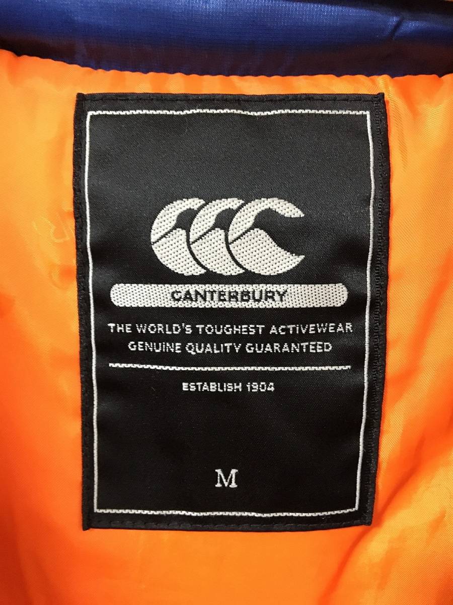 at955☆【カンタベリー フーデッド ダウンジャケット 青】CANTERBURY カンタベリー フード着脱可 M_画像9